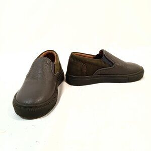 Atlanta Mocassin Children Shoe Size 8.5 USA 25 EU Grey / Khaki Sneakers Slip On